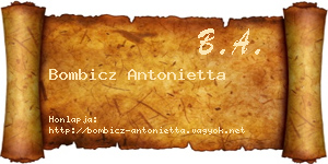 Bombicz Antonietta névjegykártya